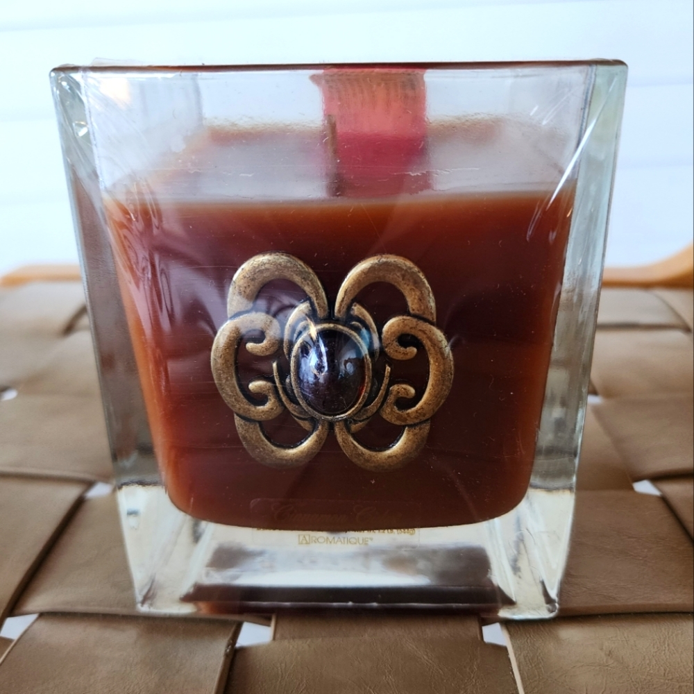 Cinnamon Cider  Cube Glass Candle